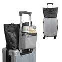 Bokelai Luggage Travel Cup Holder with Luggage Straps (20oz/24oz/ diameter less than 3.15") Free Hand Drink Caddy Beverage Holder Travel Accessories Gift Fits Roll on Suitcase Handles Gray