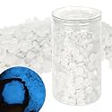 BokingOne 1000pcs Glow in The Dark Rocks Outdoor Decorations Stones Small Luminous Pebbles for Fish Tank Aquarium Lawn Patio Garden Indoor/Outdoor Decor and DIY Ideas -White