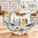 Bokon 4 Pcs Microwave Bowl Cozy Bowl Holder for Hot Food, Nutcracker