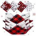 Bokon 4 Pcs Microwave Bowl Cozy Bowl Holders for Hot Food, Buffalo Plaid