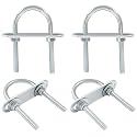 BokWin Round U Bolts M6, 34mm Inner Width, 75mm Length, 4 Pcs