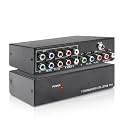 BolAAzuL 1x2 2-Way Component Video Audio Splitter RCA 1in 2 Out Distributor
