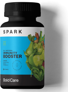 bold care spark - immunity booster for adults  kids - spirulina amla vitamin c 60 tablets