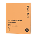 Bold Care Ultra Thin Climax Delay - Lubricated - Natural Latex Condom