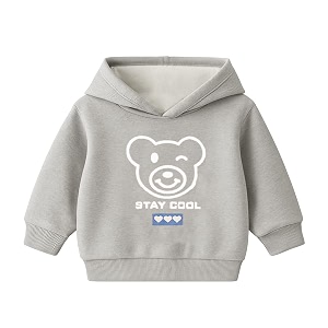 bold n elegant cartoon bear in hood print kids full sleeve warm thick fur fleece winter tshirt sweatshirt hoodie for infant toddler baby boy amp girl
