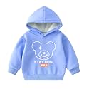 Bold N Elegant Cartoon Bear in Hood Print Kids Full Sleeve Warm Thick Fur Fleece Winter Tshirt Sweatshirt Hoodie for Infant Toddler Baby Boy &amp; Girl