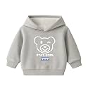 Bold N Elegant Cartoon Bear in Hood Print Kids Full Sleeve Warm Thick Fur Fleece Winter Tshirt Sweatshirt Hoodie for Infant Toddler Baby Boy &amp; Girl