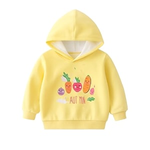 bold n elegant cute rainbow smile print kids full sleeve warm thick fur fleece winter tshirt sweatshirt hoodie for infant toddler baby boy amp girl