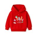 Bold N Elegant Cute Rainbow Smile Print Kids Full Sleeve Warm Thick Fur Fleece Winter Tshirt Sweatshirt Hoodie for Infant Toddler Baby Boy &amp; Girl