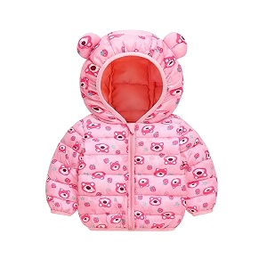 bold n elegant girl39s polka dot duck print winter warm quilted bomber hood jacket coat puffer standard length jacket coat for infant toddler kids