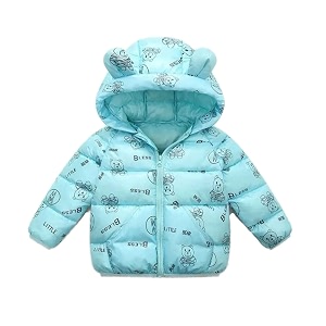 bold n elegant girl39s polka dot duck print winter warm quilted bomber hood jacket coat puffer standard length jacket coat for infant toddler kids