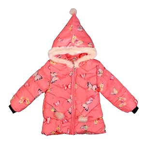 bold n elegant kid39s fur standard length cartoon butterfly bunny rabbit winter warm quilted bomber puffer hood jacket coat