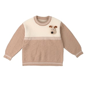 bold n elegant kid39s full sleeve 3d cute puppy plush toy brooch cartoon warm woolen winter holiday party pullover sweater cardigan for boys amp girls