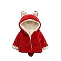 Bold N Elegant Wool Standard Length Fur Warm Winter Kids Outerwear Hood Baby Jacket Coat Blanket With Rainbow Stripes For Infant Toddler Boy's Girl Kids
