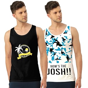 men vest versatile pure cotton sleeveless regular fit trendy printed sando baniyan ganji for men and boys suitable for gym workouts vacations and beaches casual sports