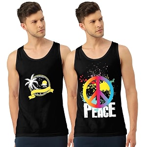 men39s regular fit trendy printed sleevless vest with elegant design  super soft comfortable light weight casual innerwear sandobaniyan