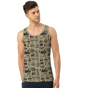 men39s regular fit trendy printed sleevless vest with elegant design  super soft comfortable light weight casual innerwear sandobaniyan