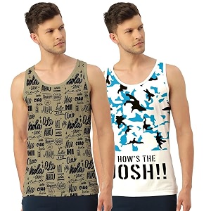 men39s regular fit trendy printed sleevless vest with elegant design  super soft comfortable light weight casual innerwear sandobaniyan