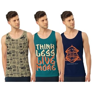 men39s regular fit trendy printed sleevless vest with elegant design  super soft comfortable light weight casual innerwear sandobaniyan