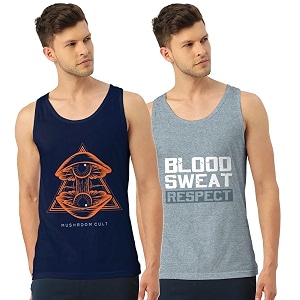 men39s regular fit trendy printed sleevless vest with elegant design  super soft comfortable light weight casual innerwear sandobaniyan