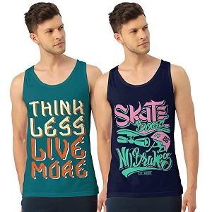 men39s regular fit trendy printed sleevless vest with elegant design  super soft comfortable light weight casual innerwear sandobaniyan