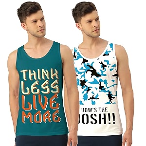 men39s regular fit trendy printed sleevless vest with elegant design  super soft comfortable light weight casual innerwear sandobaniyan