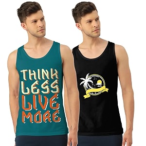 men39s regular fit trendy printed sleevless vest with elegant design  super soft comfortable light weight casual innerwear sandobaniyan
