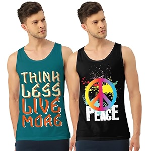 men39s regular fit trendy printed sleevless vest with elegant design  super soft comfortable light weight casual innerwear sandobaniyan