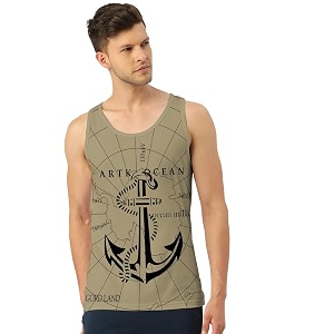 men39s regular fit trendy printed sleevless vest with elegant design  super soft comfortable light weight casual innerwear sandobaniyan