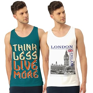 men39s regular fit trendy printed sleevless vest with elegant design  super soft comfortable light weight casual innerwear sandobaniyan