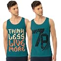 Men's Regular Fit Trendy Printed Sleevless Vest with Elegant Design | Super Soft Comfortable Light Weight Casual Innerwear Sando/Baniyan