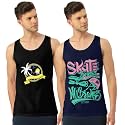 Men's Regular Fit Trendy Printed Sleevless Vest with Elegant Design | Super Soft Comfortable Light Weight Casual Innerwear Sando/Baniyan