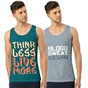 Men's Regular Fit Trendy Printed Sleevless Vest with Elegant Design | Super Soft Comfortable Light Weight Casual Innerwear Sando/Baniyan