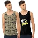 Men's Regular Fit Trendy Printed Sleevless Vest with Elegant Design | Super Soft Comfortable Light Weight Casual Innerwear Sando/Baniyan