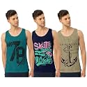 Men's Regular Fit Trendy Printed Sleevless Vest with Elegant Design | Super Soft Comfortable Light Weight Casual Innerwear Sando/Baniyan