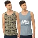 Men's Regular Fit Trendy Printed Sleevless Vest with Elegant Design | Super Soft Comfortable Light Weight Casual Innerwear Sando/Baniyan
