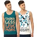 Men's Regular Fit Trendy Printed Sleevless Vest with Elegant Design | Super Soft Comfortable Light Weight Casual Innerwear Sando/Baniyan