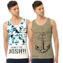 Men's Regular Fit Trendy Printed Sleevless Vest with Elegant Design | Super Soft Comfortable Light Weight Casual Innerwear Sando/Baniyan