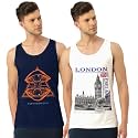 Men's Regular Fit Trendy Printed Sleevless Vest with Elegant Design | Super Soft Comfortable Light Weight Casual Innerwear Sando/Baniyan