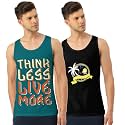 Men's Regular Fit Trendy Printed Sleevless Vest with Elegant Design | Super Soft Comfortable Light Weight Casual Innerwear Sando/Baniyan