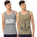 Men's Regular Fit Trendy Printed Sleevless Vest with Elegant Design | Super Soft Comfortable Light Weight Casual Innerwear Sando/Baniyan