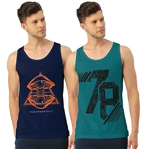 men vest versatile pure cotton sleeveless regular fit trendy printed sando baniyan ganji for men and boys suitable for gym workouts vacations and beaches casual sports