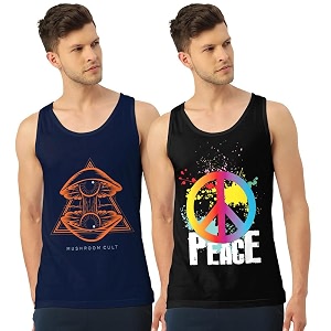 men vest versatile pure cotton sleeveless regular fit trendy printed sando baniyan ganji for men and boys suitable for gym workouts vacations and beaches casual sports