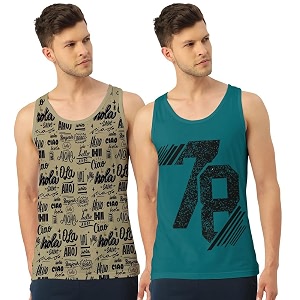 men vest versatile pure cotton sleeveless regular fit trendy printed sando baniyan ganji for men and boys suitable for gym workouts vacations and beaches casual sports