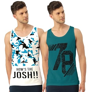 men vest versatile pure cotton sleeveless regular fit trendy printed sando baniyan ganji for men and boys suitable for gym workouts vacations and beaches casual sports