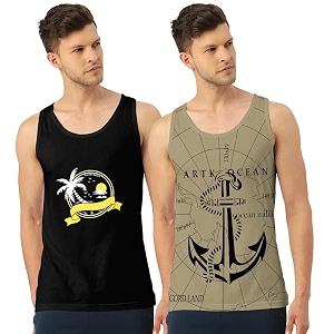 men vest versatile pure cotton sleeveless regular fit trendy printed sando baniyan ganji for men and boys suitable for gym workouts vacations and beaches casual sports