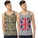 Men Vest Versatile Pure Cotton Sleeveless Regular Fit Trendy Printed Sando Baniyan Ganji for Men and Boys Suitable for Gym Workouts Vacations and Beaches Casual Sports