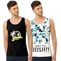 Men Vest Versatile Pure Cotton Sleeveless Regular Fit Trendy Printed Sando Baniyan Ganji for Men and Boys Suitable for Gym Workouts Vacations and Beaches Casual Sports