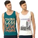 Men Vest Versatile Pure Cotton Sleeveless Regular Fit Trendy Printed Sando Baniyan Ganji for Men and Boys Suitable for Gym Workouts Vacations and Beaches Casual Sports