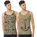 Men Vest Versatile Pure Cotton Sleeveless Regular Fit Trendy Printed Sando Baniyan Ganji for Men and Boys Suitable for Gym Workouts Vacations and Beaches Casual Sports